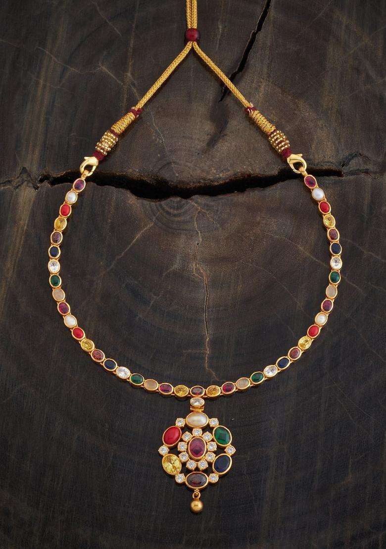 Embellished Bridal 92.5 Silver Gold-Plated Temple Necklace for Women | Traditional Temple Jewellery for Wedding & Festive Wear | Gift for Her - Indya