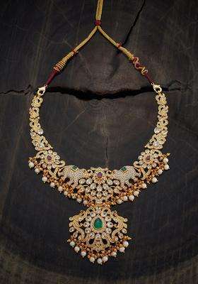 Gold-Plated 92.5 Pure Silver Temple Necklace for Women | Traditional Temple Jewellery for Wedding & Festive Wear | Gift for Her