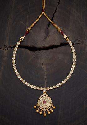 Embellished Bridal 92.5 Pure Silver Gold-Plated Temple Necklace for Women | Traditional Temple Jewellery for Wedding & Festive Wear | Gift for Her
