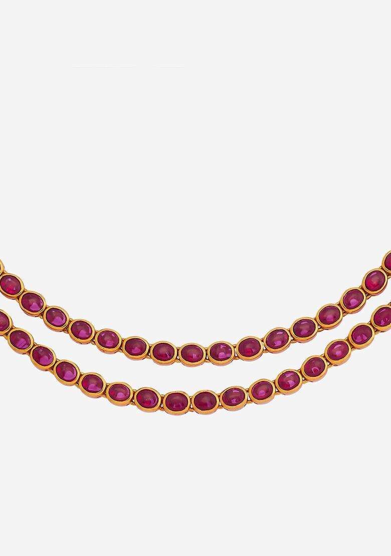 Embellished Bridal 92.5 Pure Silver Gold-Plated Temple Necklace for Women | Traditional Temple Jewellery for Wedding & Festive Wear | Gift for Her - Indya