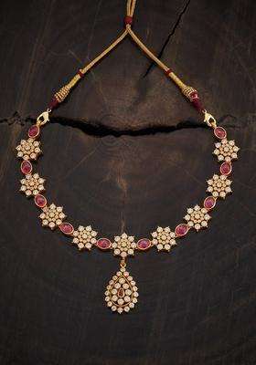 92.5 Pure Silver Gold-Plated Temple Necklace for Women | Traditional Temple Jewellery for Wedding & Festive Wear | Gift for Her