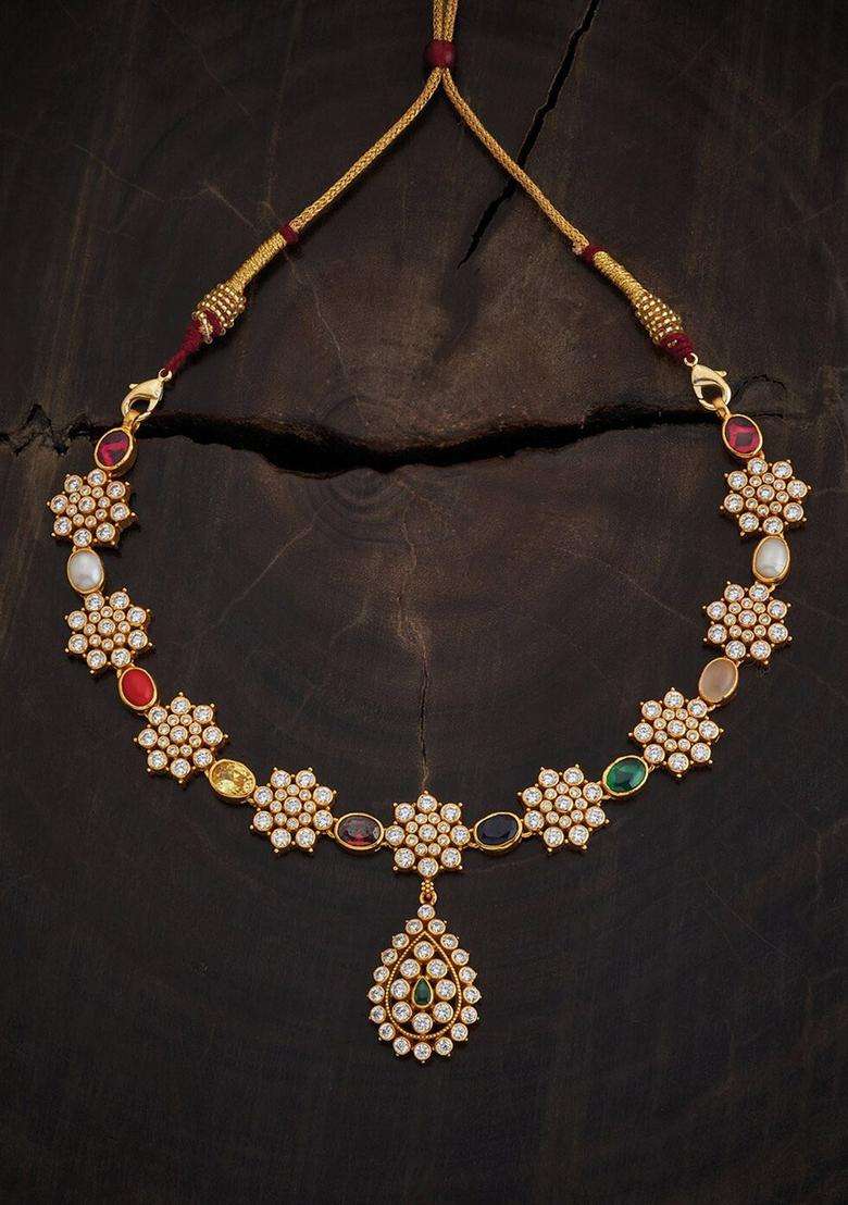 Gold-Plated 92.5 Pure Silver Temple Necklace for Women | Traditional Temple Jewellery for Wedding & Festive Wear | Gift for Her - Indya