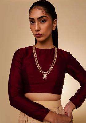 Kushal'S Fashion Jewellery Copper Gold-Plated Temple Necklace with CZ Stone for Women | Traditional Temple Jewellery for Wedding & Festive Wear | Gift for Her