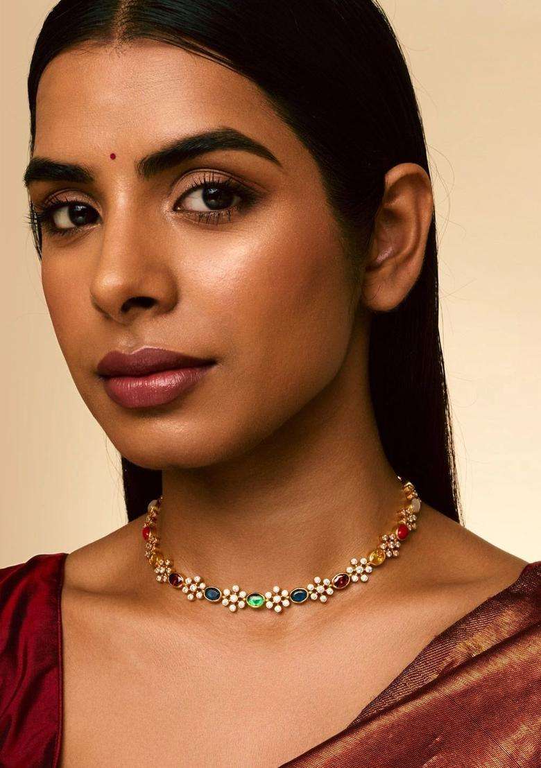 Sterling Silver Gold-Plated Temple Necklace for Women | Traditional Temple Jewellery for Wedding & Festive Wear | Gift for Her - Indya