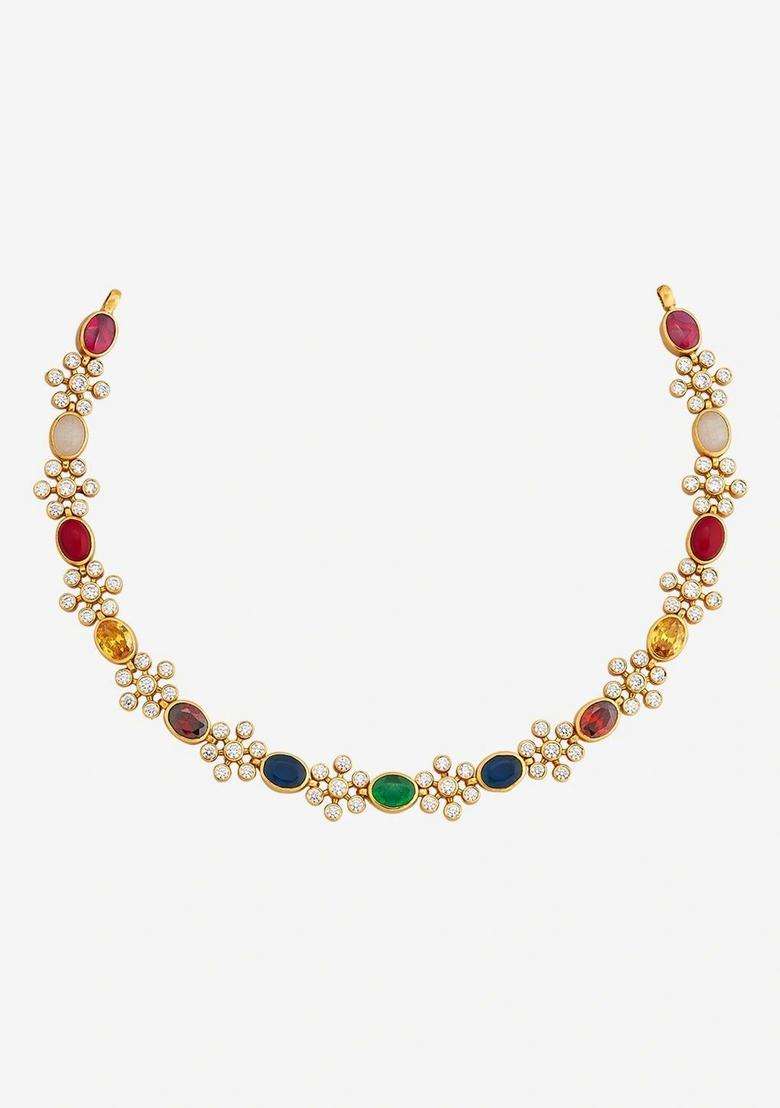 Sterling Silver Gold-Plated Temple Necklace for Women | Traditional Temple Jewellery for Wedding & Festive Wear | Gift for Her - Indya
