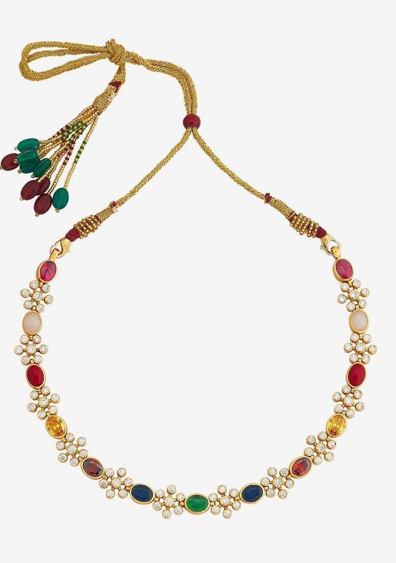 Sterling Silver Gold-Plated Temple Necklace for Women | Traditional Temple Jewellery for Wedding & Festive Wear | Gift for Her - Indya