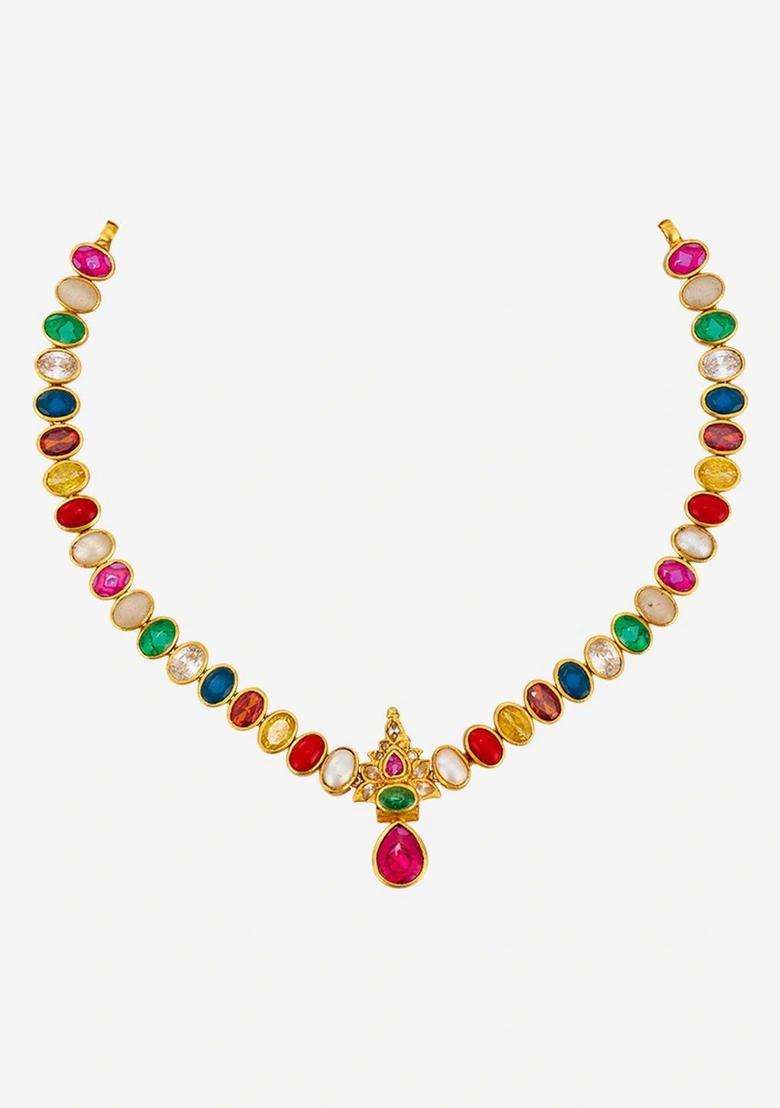 Sterling Silver Gold-Plated Temple Necklace for Women | Traditional Temple Jewellery for Wedding & Festive Wear | Gift for Her - Indya