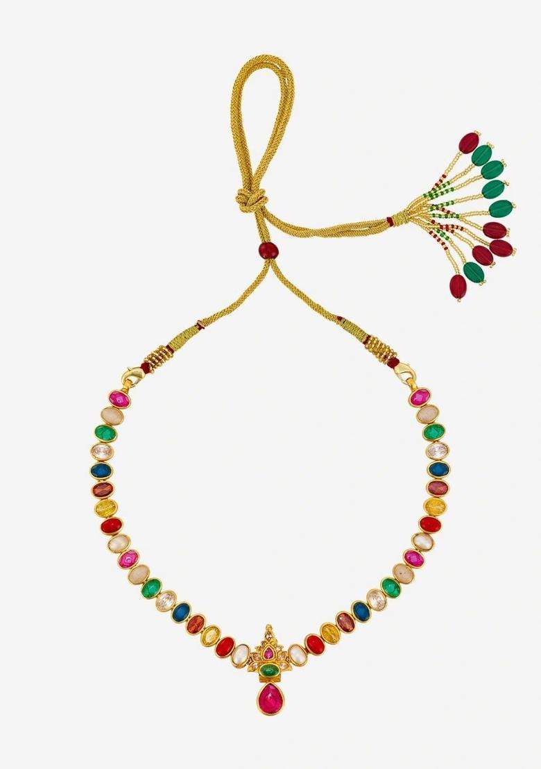 Sterling Silver Gold-Plated Temple Necklace for Women | Traditional Temple Jewellery for Wedding & Festive Wear | Gift for Her - Indya