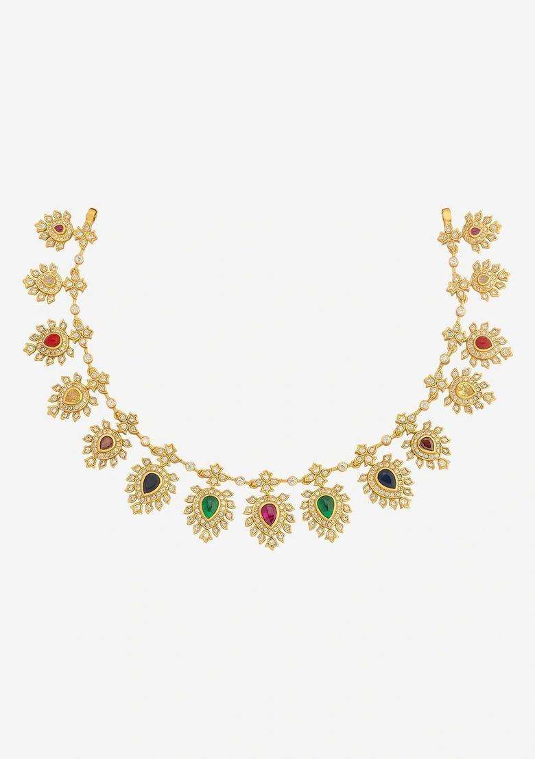 Sterling Silver Gold-Plated Temple Necklace for Women | Traditional Temple Jewellery for Wedding & Festive Wear | Gift for Her - Indya