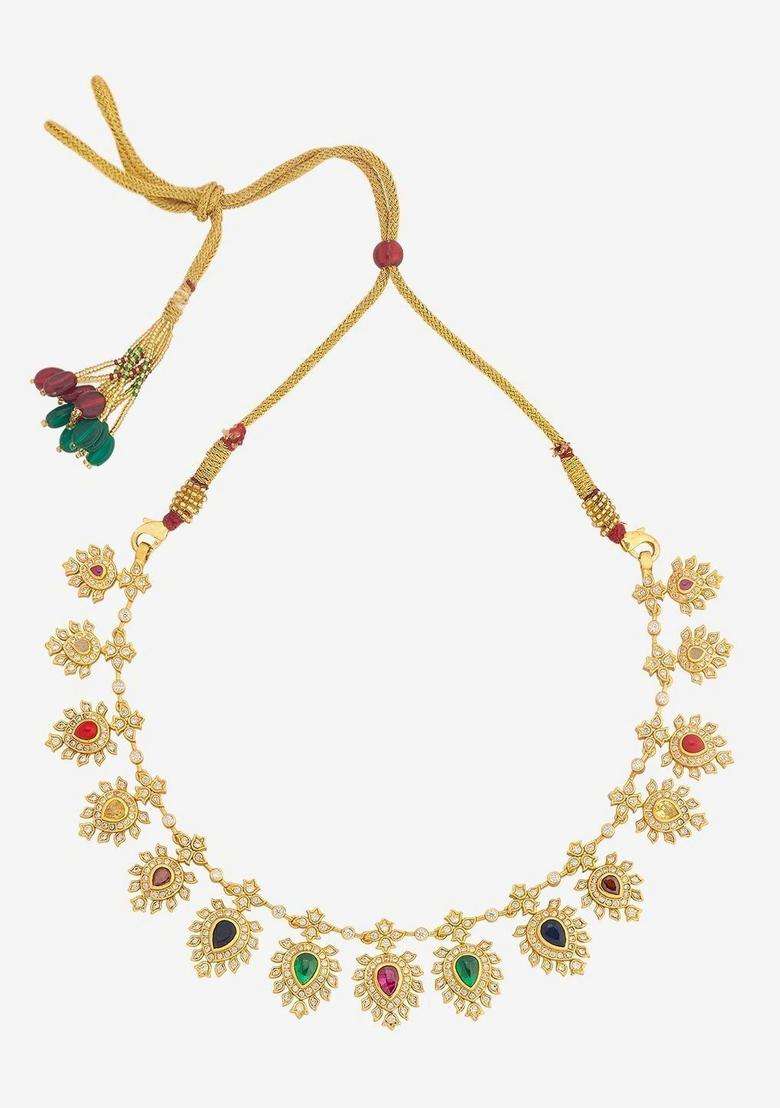 Sterling Silver Gold-Plated Temple Necklace for Women | Traditional Temple Jewellery for Wedding & Festive Wear | Gift for Her - Indya