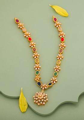 Silver Gold-Plated Temple Ethnic Necklace for Women | Traditional Temple Jewellery for Wedding & Festive Wear | Gift for Her