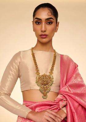 Copper Gold-Plated Temple Necklace for Women | Traditional Temple Jewellery for Wedding & Festive Wear | Gift for Her