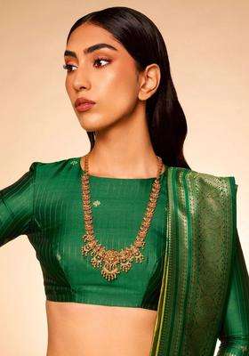 Copper Gold-Plated Temple Necklace for Women | Traditional Temple Jewellery for Wedding & Festive Wear | Gift for Her