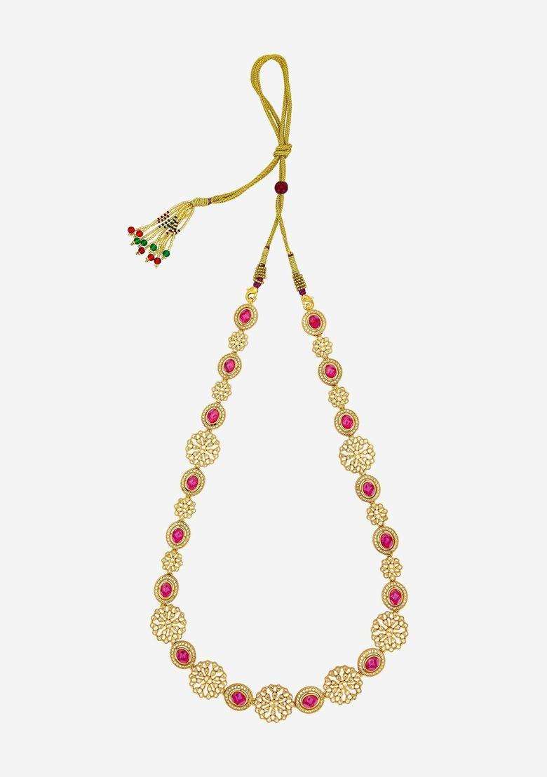 Sterling Silver Gold-Plated Temple Necklace for Women | Traditional Temple Jewellery for Wedding & Festive Wear | Gift for Her - Indya