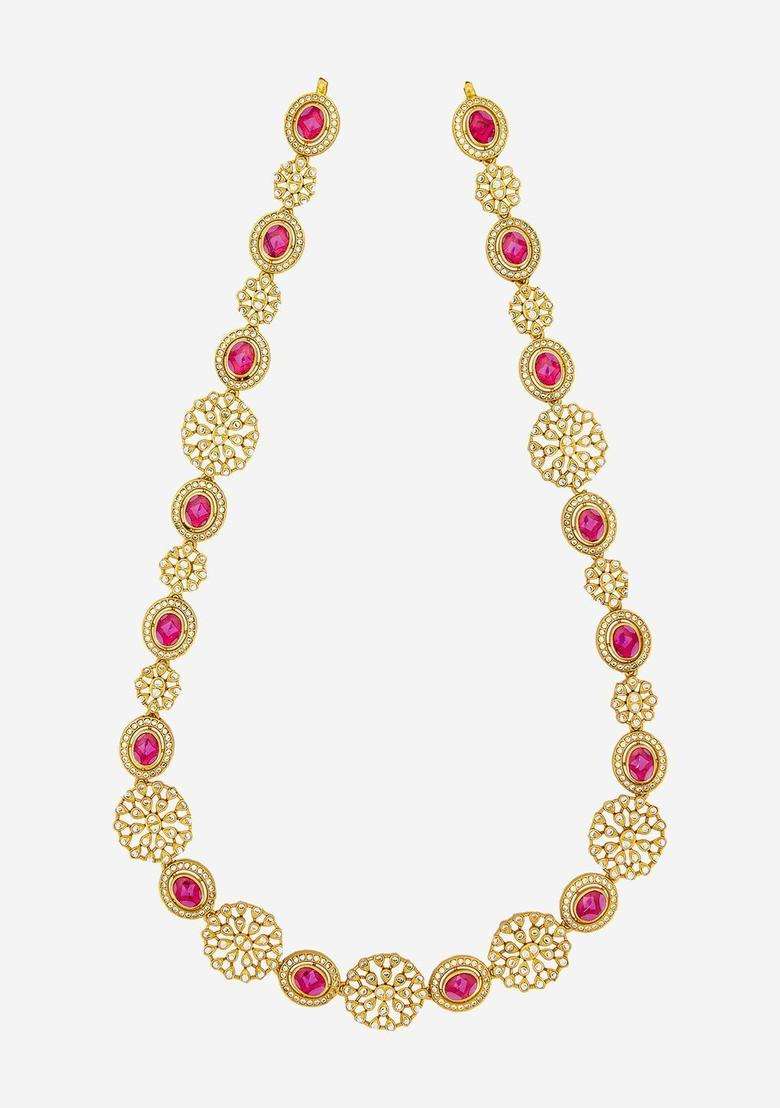 Sterling Silver Gold-Plated Temple Necklace for Women | Traditional Temple Jewellery for Wedding & Festive Wear | Gift for Her - Indya