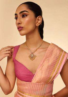 Sterling Silver Gold-Plated Temple Necklace for Women | Traditional Temple Jewellery for Wedding & Festive Wear | Gift for Her