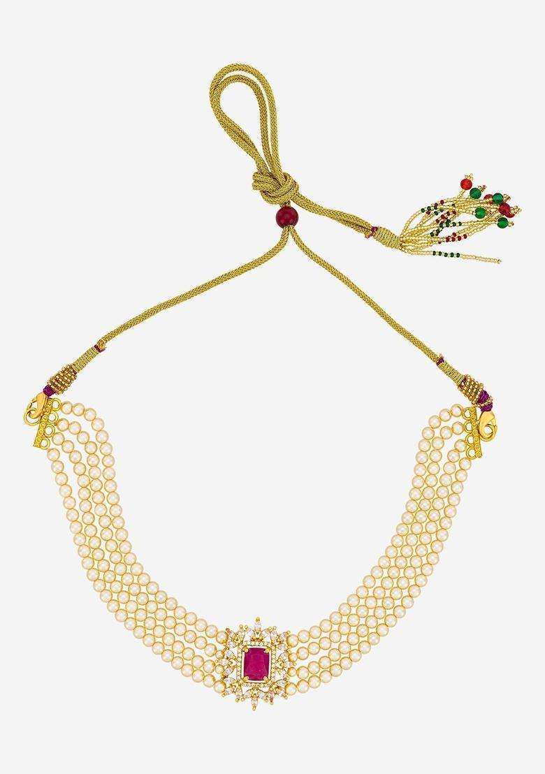 Sterling Silver Gold-Plated Temple Necklace for Women | Traditional Temple Jewellery for Wedding & Festive Wear | Gift for Her - Indya