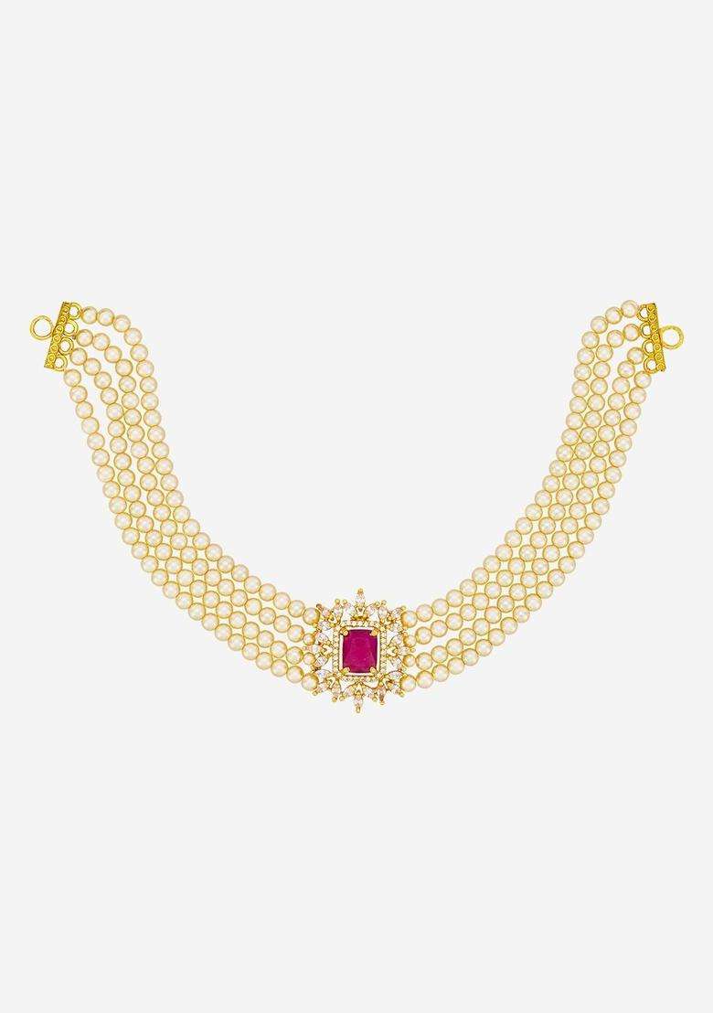Sterling Silver Gold-Plated Temple Necklace for Women | Traditional Temple Jewellery for Wedding & Festive Wear | Gift for Her - Indya
