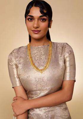 Sterling Silver Gold-Plated Temple Necklace for Women | Traditional Temple Jewellery for Wedding & Festive Wear | Gift for Her