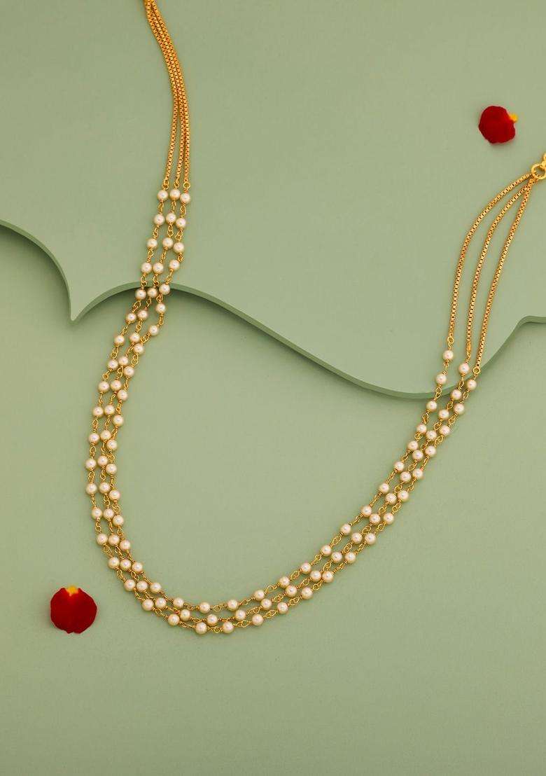 92.5 Silver Gold-Plated Statement Temple Chain for Women | Traditional Temple Jewellery for Wedding & Festive Wear | Gift for Her - Indya