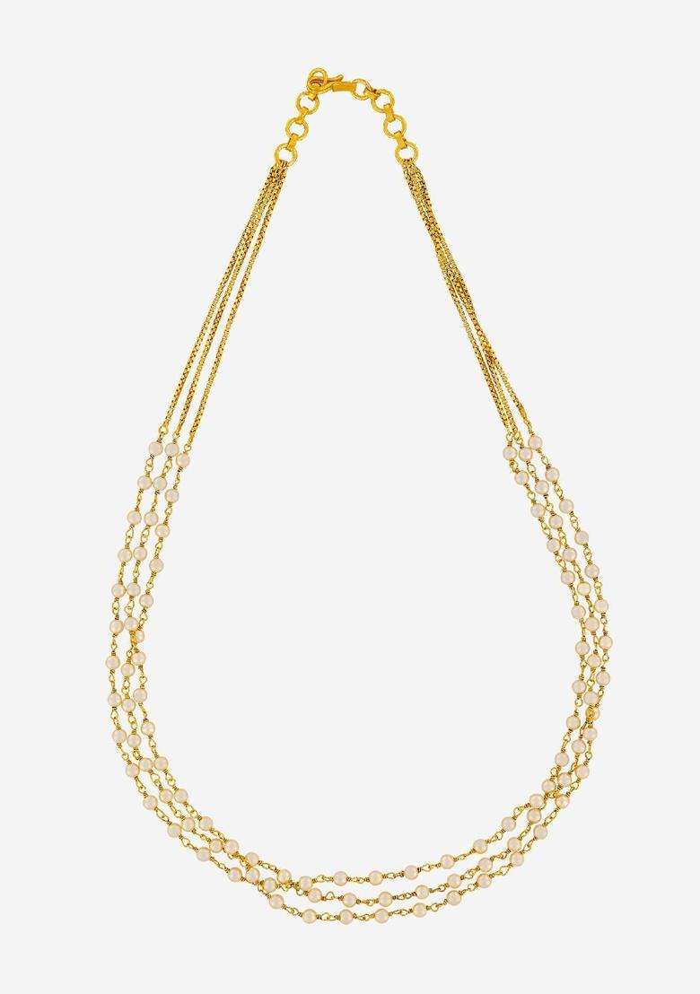 92.5 Silver Gold-Plated Statement Temple Chain for Women | Traditional Temple Jewellery for Wedding & Festive Wear | Gift for Her - Indya