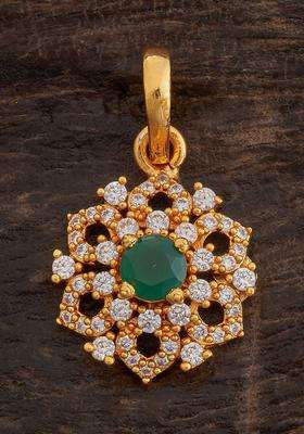 92.5 Pure Silver Gold-Plated Floral Pendant for Women | Traditional Temple Jewellery for Wedding & Festive Wear | Gift for Her
