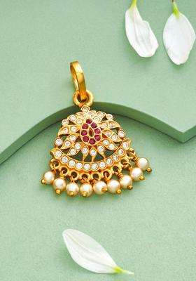Gold-Plated Geometric Pendants for Women | Traditional Temple Jewellery for Wedding & Festive Wear | Gift for Her