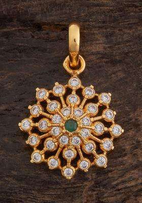 92.5 Pure Silver Gold-Plated Floral Pendant for Women | Traditional Temple Jewellery for Wedding & Festive Wear | Gift for Her