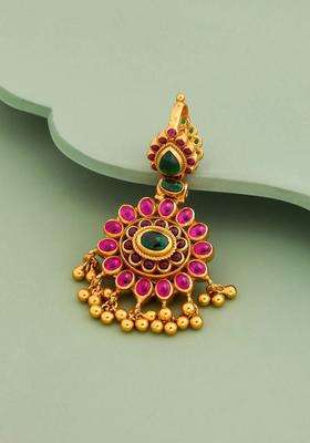 Gold-Plated Floral Pendants for Women | Traditional Temple Jewellery for Wedding & Festive Wear | Gift for Her