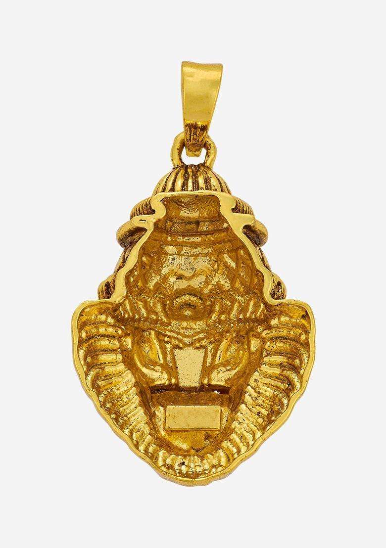 92.5 Pure Silver Gold-Plated Animal Shaped Pendants for Women | Traditional Temple Jewellery for Wedding & Festive Wear | Gift for Her - Indya