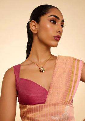 Gold-Plated Floral Pendants for Women | Traditional Temple Jewellery for Wedding & Festive Wear | Gift for Her