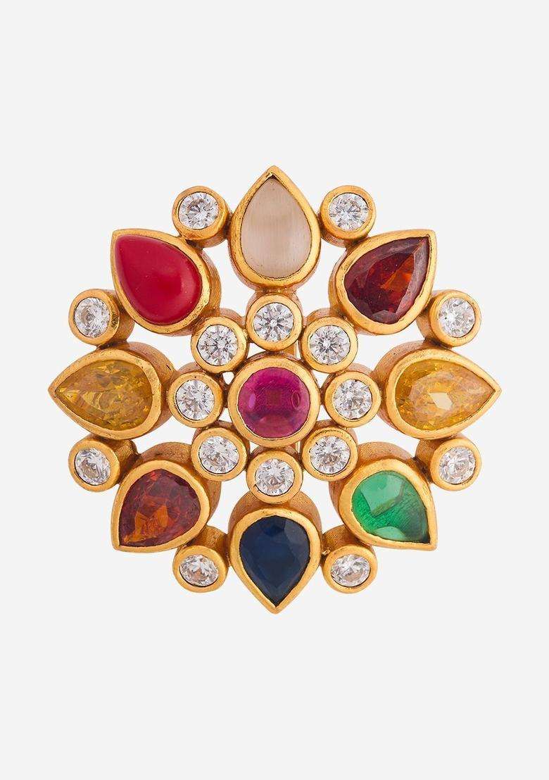 Gold-Plated Floral Pendants for Women | Traditional Temple Jewellery for Wedding & Festive Wear | Gift for Her - Indya