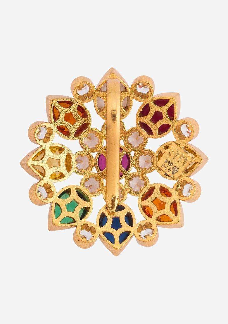 Gold-Plated Floral Pendants for Women | Traditional Temple Jewellery for Wedding & Festive Wear | Gift for Her - Indya