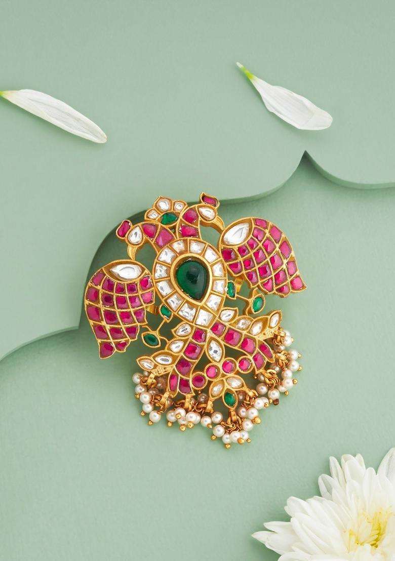 Gold-Plated Animal Shaped Pendants for Women | Traditional Temple Jewellery for Wedding & Festive Wear | Gift for Her - Indya
