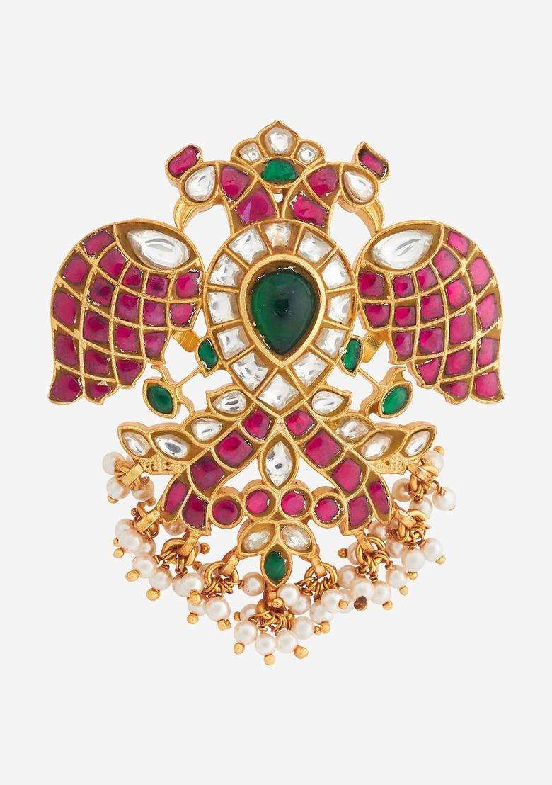 Gold-Plated Animal Shaped Pendants for Women | Traditional Temple Jewellery for Wedding & Festive Wear | Gift for Her - Indya