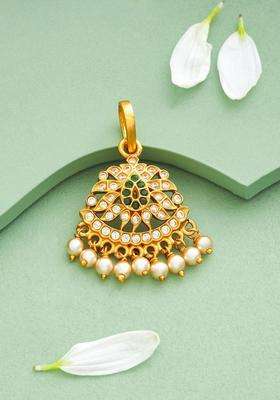 Gold-Plated Triangular Pendants for Women | Traditional Temple Jewellery for Wedding & Festive Wear | Gift for Her