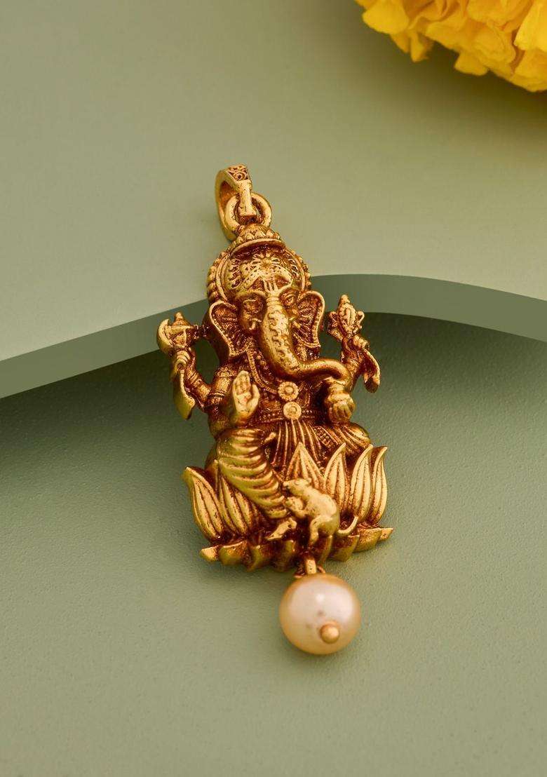 92.5 Pure Silver Gold-Plated Animal Shaped Temple Pendants for Women | Traditional Temple Jewellery for Wedding & Festive Wear | Gift for Her - Indya