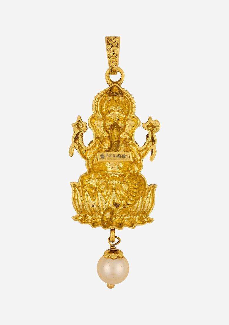 92.5 Pure Silver Gold-Plated Animal Shaped Temple Pendants for Women | Traditional Temple Jewellery for Wedding & Festive Wear | Gift for Her - Indya