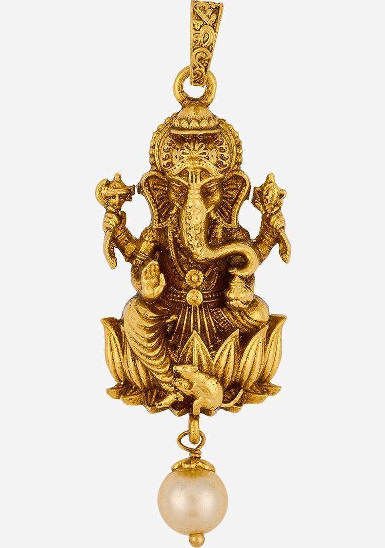 92.5 Pure Silver Gold-Plated Animal Shaped Temple Pendants for Women | Traditional Temple Jewellery for Wedding & Festive Wear | Gift for Her - Indya