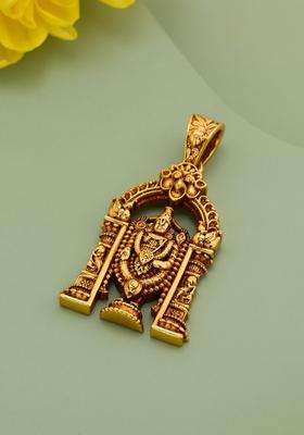 92.5 Sterling Silver Gold-Plated Contemporary Pendants for Women | Traditional Temple Jewellery for Wedding & Festive Wear | Gift for Her