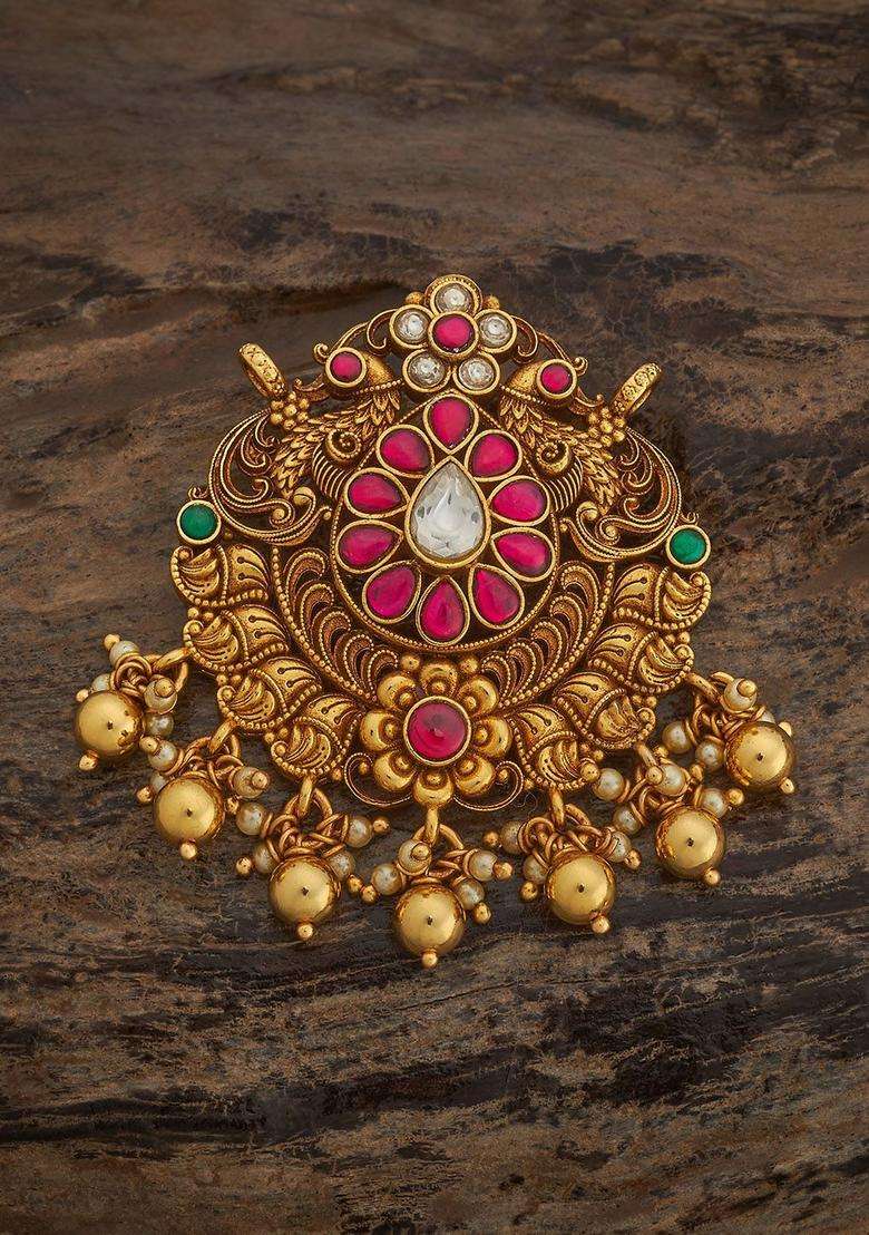 Embellished Bridal Contemporary Pendants for Women | Traditional Temple Jewellery for Wedding & Festive Wear | Gift for Her - Indya