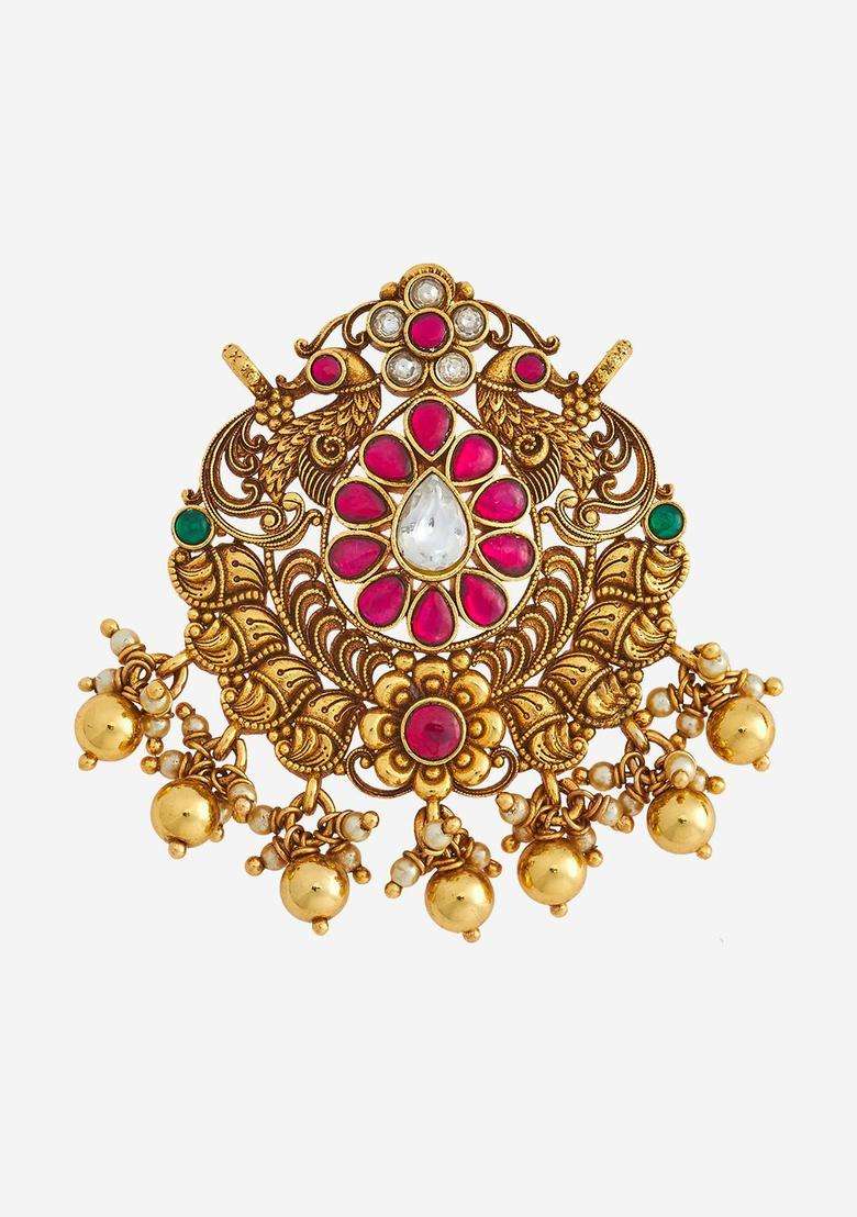Embellished Bridal Contemporary Pendants for Women | Traditional Temple Jewellery for Wedding & Festive Wear | Gift for Her - Indya