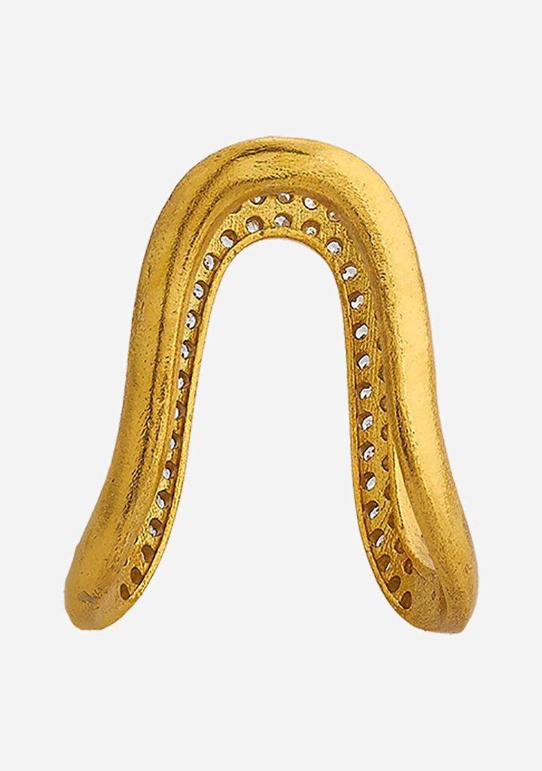 White Gold-Plated Ethnic 92.5 Silver Temple Finger Ring for Women | Traditional Temple Jewellery for Wedding & Festive Wear | Gift for Her - Indya