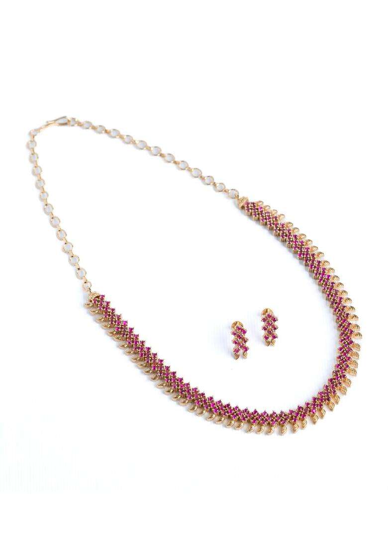 Brass Gold-Plated Temple Necklace for Women | Traditional Temple Jewellery for Wedding & Festive Wear | Gift for Her - Indya