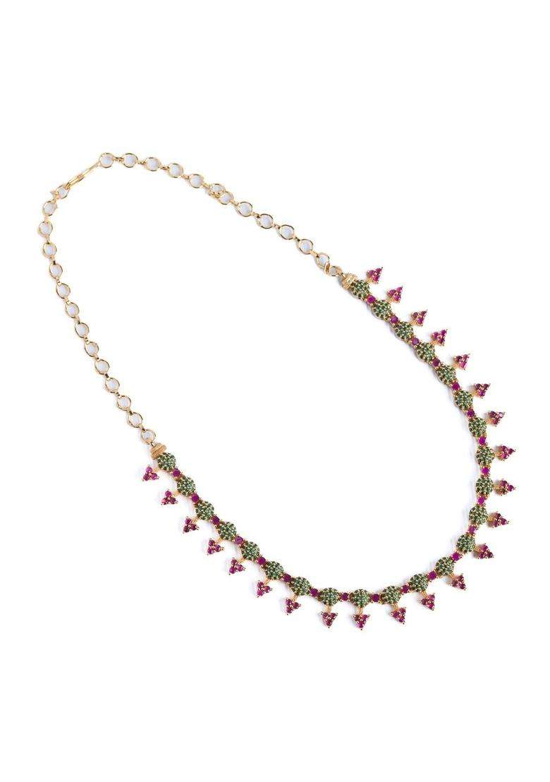Brass Gold-Plated Temple Necklace for Women | Traditional Temple Jewellery for Wedding & Festive Wear | Gift for Her - Indya