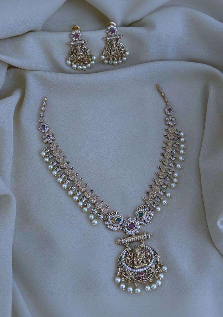 Temple Necklace and Earrings for Women | Traditional Temple Jewellery for Wedding & Festive Wear | Gift for Her - Indya