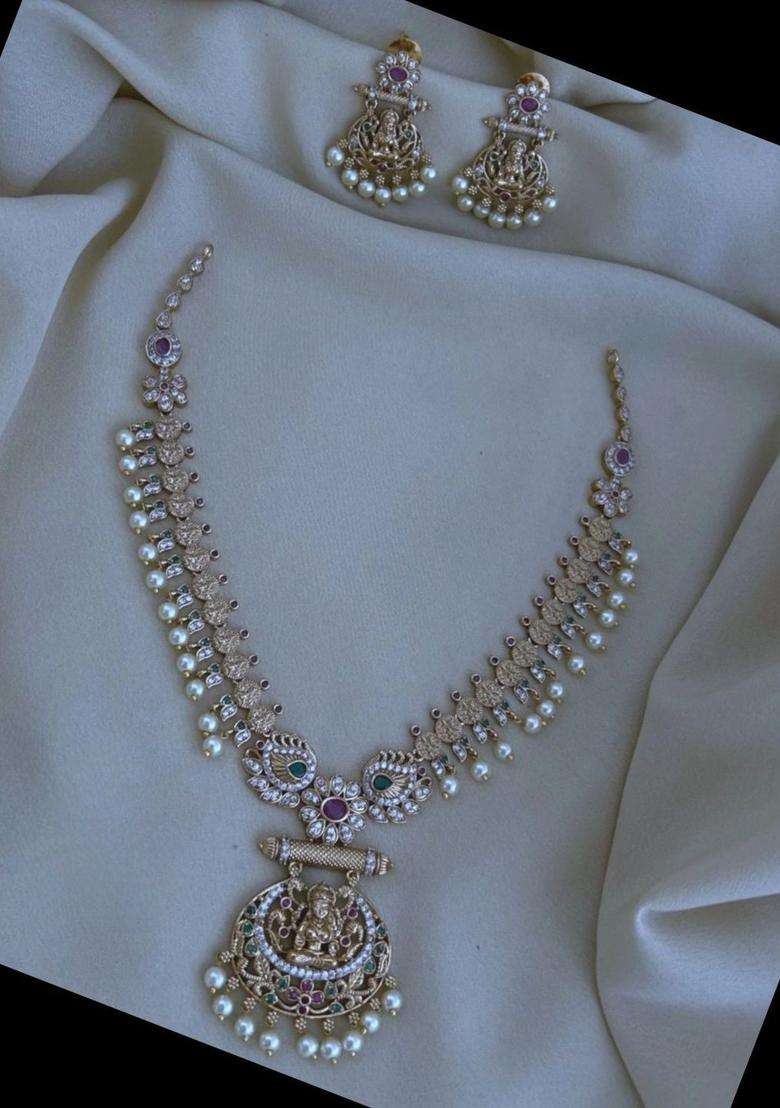 Temple Necklace and Earrings for Women | Traditional Temple Jewellery for Wedding & Festive Wear | Gift for Her - Indya