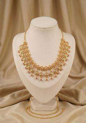 Gold-Plated Temple Necklace and Earrings for Women | Traditional Temple Jewellery for Wedding & Festive Wear | Gift for Her