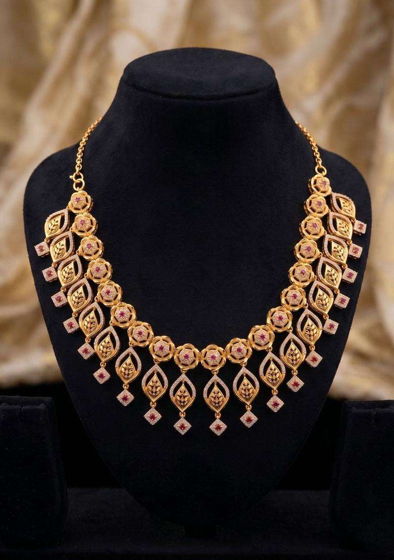 Gold-Plated Temple Necklace and Earrings for Women | Traditional Temple Jewellery for Wedding & Festive Wear | Gift for Her - Indya