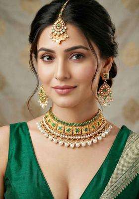 Gold-Plated Temple Necklace and Earrings for Women | Traditional Temple Jewellery for Wedding & Festive Wear | Gift for Her
